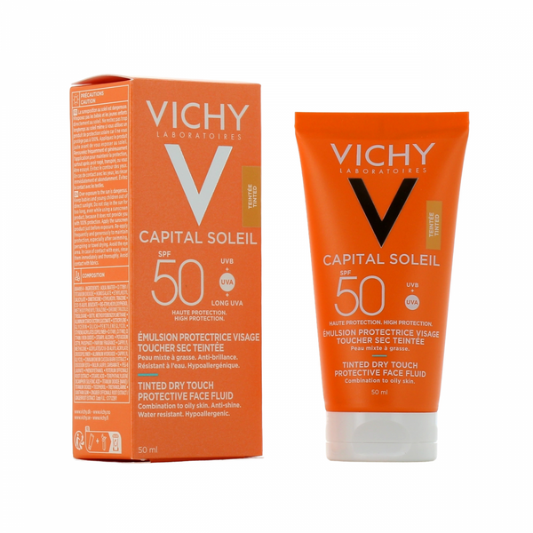 كابيتال سوليل بي بي ملون دراي تاتش مستحلب SPF 50 من فيشي -50مل Vichy Capital Soleil Capillary Emulsion Dry Touch