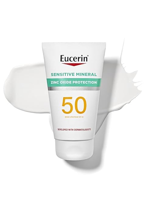واقي الشمس المعدني الحساس من يوسيرين، عامل حماية من الشمس spf 50 Eucerin Sensitive Mineral Lightweight Sunscreen Lotion (SPF 50