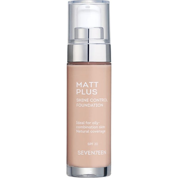 Seventeen Matt Plus Liquid Foundation Light Beige No.(1)  - كريم أساس سائل سفنتين مات بلس بيج فاتح رقم (1)