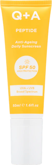 Q+A Peptide Anti-Ageing Daily Sunscreen Spf50 - 50ml | كيو بلس ايه كريم واقي شمسي بالببتيدات spf50 - 50 مل