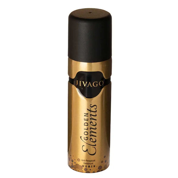 JIVAGO GOLDEN ELEMENTS DEODORANT FOR WOMEN 200ML  مزيل العرق جيفاجو جولدن إيليمنتس للنساء 200 مل