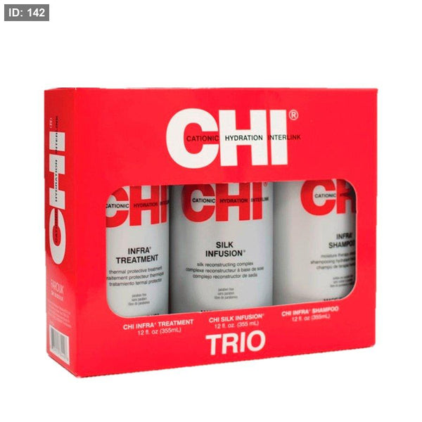 طقم إنفرا تريو لترميم وعلاج الشعر من تشي